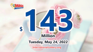 2022年5月20日的Mega Millions开奖结果 – 一名玩家赢得了$1,000,000。